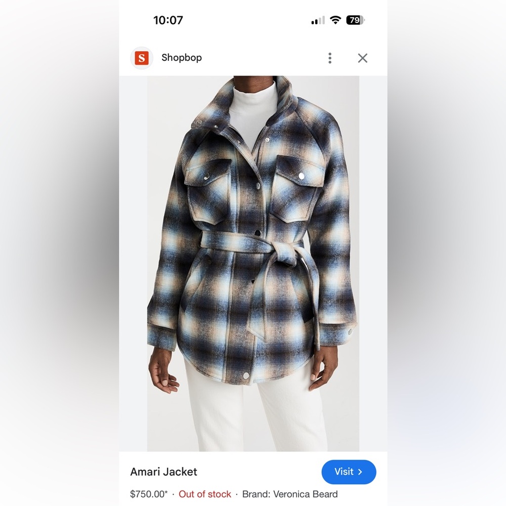 Veronica Beard Plaid Jacket